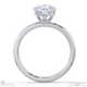 heart-cut solitaire lab grown diamond ring white gold with 4 cat claws with 9k white gold metal and heart shape diamond