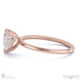 heart-cut solitaire natural diamond ring rose gold with cat claw setting with 9k rose gold metal and heart shape diamond