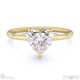 heart-cut solitaire lab grown diamond ring yellow gold with 9k yellow gold metal and heart shape diamond