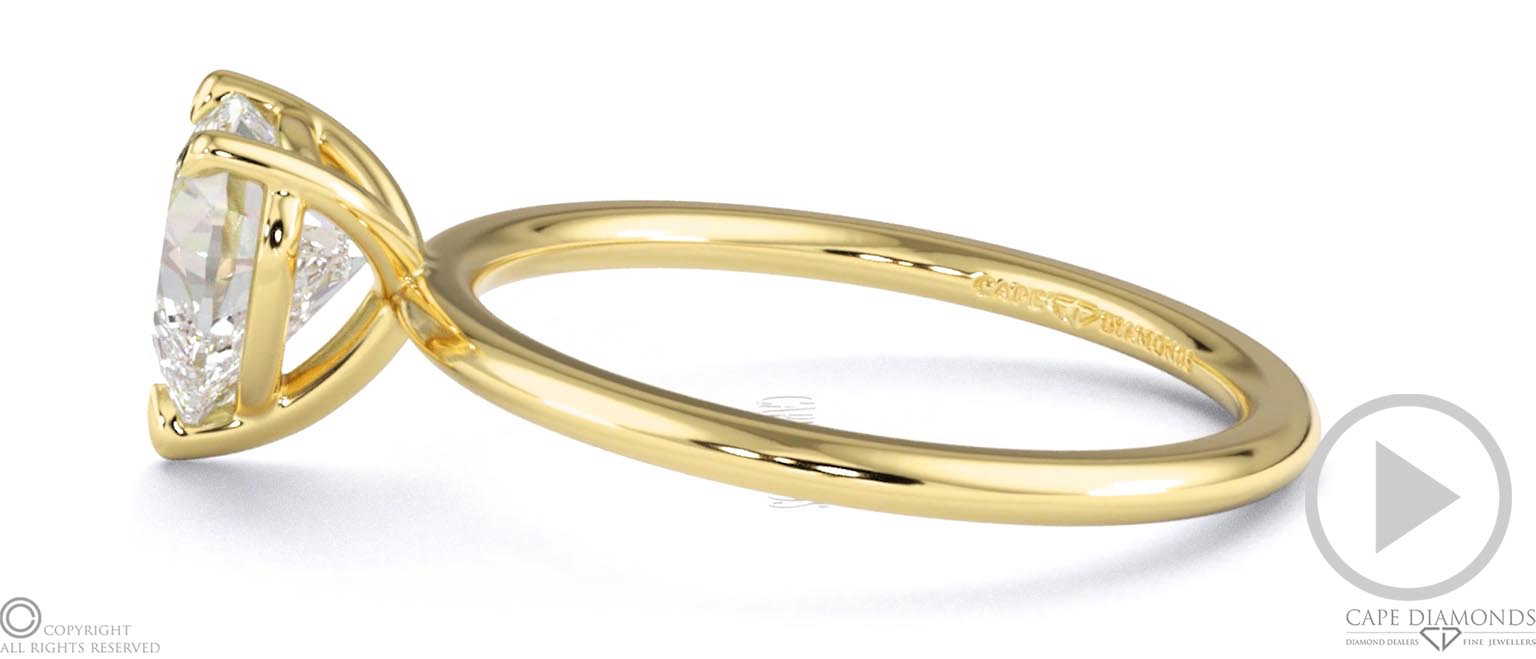 Heart-Cut Solitaire Lab Grown Diamond Ring Yellow Gold top video