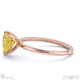 yellow lab grown diamond heart solitaire claw engagement ring rose gold with 18k rose gold metal and heart shape diamond