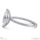 marquise-shaped natural diamond with side stones engagement ring white gold with 18k white gold metal and marquise shape diamond