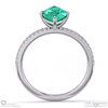 emerald marquise side stone claw engagement ring white gold with 18k white gold metal and marquise shape diamond