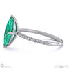 emerald marquise side stone claw engagement ring white gold with 18k white gold metal and marquise shape diamond