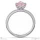 morganite marquise side stone claw engagement ring white gold with 18k white gold metal and marquise shape diamond