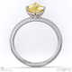 yellow lab grown diamond marquise side stone claw engagement ring platinum with platinum metal and marquise shape diamond