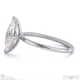 marquise-cut solitaire lab grown diamond ring white gold with cat claw setting with 9k white gold metal and marquise shape diamond
