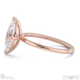 marquise solitaire lab grown diamond ring rose gold with 9k rose gold metal and marquise shape diamond