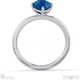sapphire marquise solitaire claw engagement ring platinum with platinum metal and marquise shape diamond