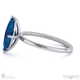 sapphire marquise solitaire claw engagement ring platinum with platinum metal and marquise shape diamond