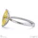 yellow lab grown diamond marquise solitaire claw engagement ring white gold with 9k white gold metal and marquise shape diamond