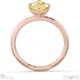 yellow natural diamond marquise solitaire claw engagement ring rose gold with 9k rose gold metal and marquise shape diamond
