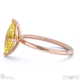 yellow natural diamond marquise solitaire claw engagement ring rose gold with 9k rose gold metal and marquise shape diamond