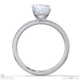 radiant lab grown diamond 4 cat claw side stones white gold with 9k white gold metal and radiant shape diamond