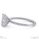 radiant lab grown diamond 4 cat claw side stones white gold with 9k white gold metal and radiant shape diamond