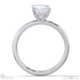radiant-cut solitaire natural diamond ring platinum with cat claw setting with platinum metal and radiant shape diamond