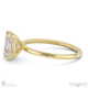 radiant-cut solitaire natural diamond ring yellow gold with 4 cat claws with 9k yellow gold metal and radiant shape diamond