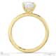 radiant-cut solitaire natural diamond ring yellow gold with 4 cat claws with 9k yellow gold metal and radiant shape diamond