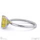yellow lab grown diamond radiant solitaire claw engagement ring white gold with 18k white gold metal and radiant shape diamond