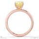 yellow natural diamond radiant solitaire claw engagement ring rose gold with 9k rose gold metal and radiant shape diamond