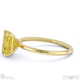 yellow natural diamond radiant solitaire claw engagement ring yellow gold with 18k yellow gold metal and radiant shape diamond