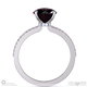 black natural diamond low hidden halo heart cut engagement ring white gold with 9k white gold metal and heart shape diamond