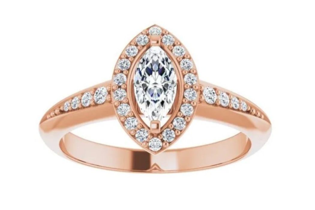 Rose Marquise Halo