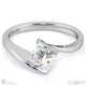 princess tension split band natural diamond engagement ring platinum with platinum metal and princess shape diamond