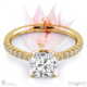 cushion blushing bride natural diamond engagement ring yellow gold with 18k yellow gold metal and cushion shape diamond