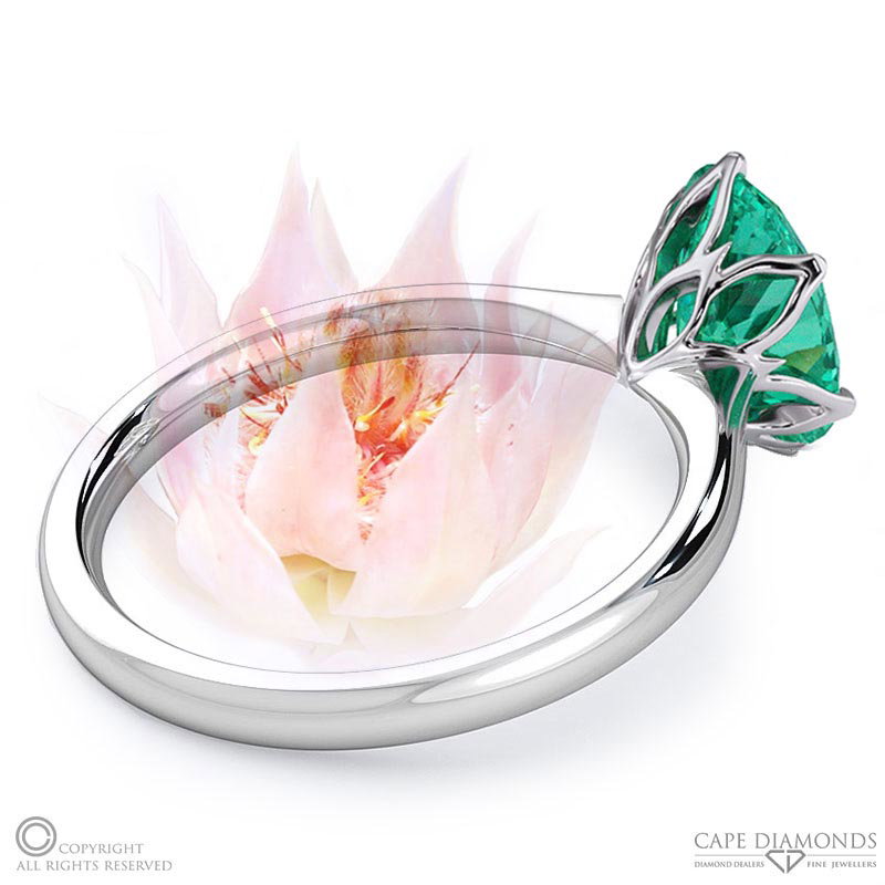 Blushing Bride Fynbos Tourmaline Oval Solitaire Engagement Ring White Gold