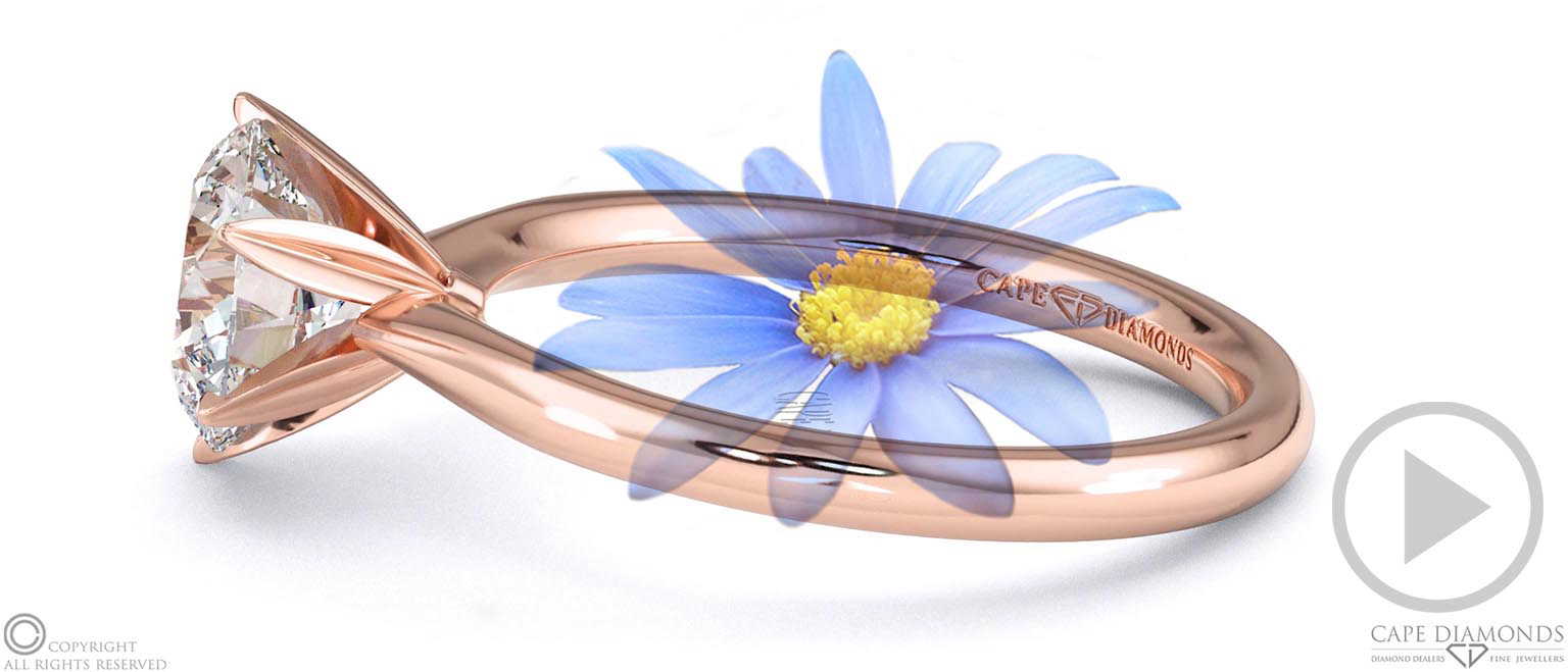 Darling Daisy Solitaire Lab Grown Diamond Engagement Ring Rose Gold top video