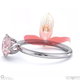 disa orchid fynbos pink natural diamond solitaire engagement ring white gold with 18k white gold metal and round shape diamond