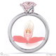 disa orchid fynbos pink natural diamond solitaire engagement ring white gold with 18k white gold metal and round shape diamond