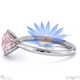 water lily pink natural diamond solitaire engagement ring platinum with platinum metal and round shape diamond