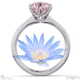 water lily pink natural diamond solitaire engagement ring platinum with platinum metal and round shape diamond