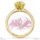 nerine queen fynbos yellow natural diamond side stone engagement ring yellow gold with 18k yellow gold metal and round shape diamond