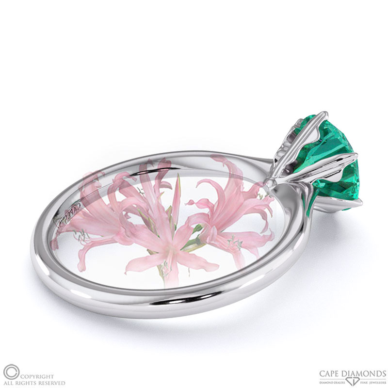 Nerine Queen Fynbos Tourmaline Solitaire Engagement Ring White Gold