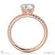 cat claw round natural diamond engagement ring rose gold with 9k rose gold metal and round shape diamond