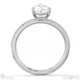 pear cut natural diamond four claw side stones white gold with 9k white gold metal and pear shape diamond