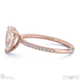 pear lab grown diamond 4 cat claw side stones rose gold with 9k rose gold metal and pear shape diamond