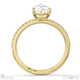 pear-cut lab grown diamond with side stones engagement ring yellow gold with 9k yellow gold metal and pear shape diamond
