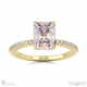 morganite engagement ring with hidden halo and side stones yellow gold with 18k yellow gold metal and radiant shape diamond
