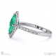 emerald marquise halo engagement ring white gold with 9k white gold metal and marquise shape diamond