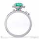 southern cross star green lab grown diamond celestial oval engagement ring white gold with 18k white gold metal and oval shape diamond