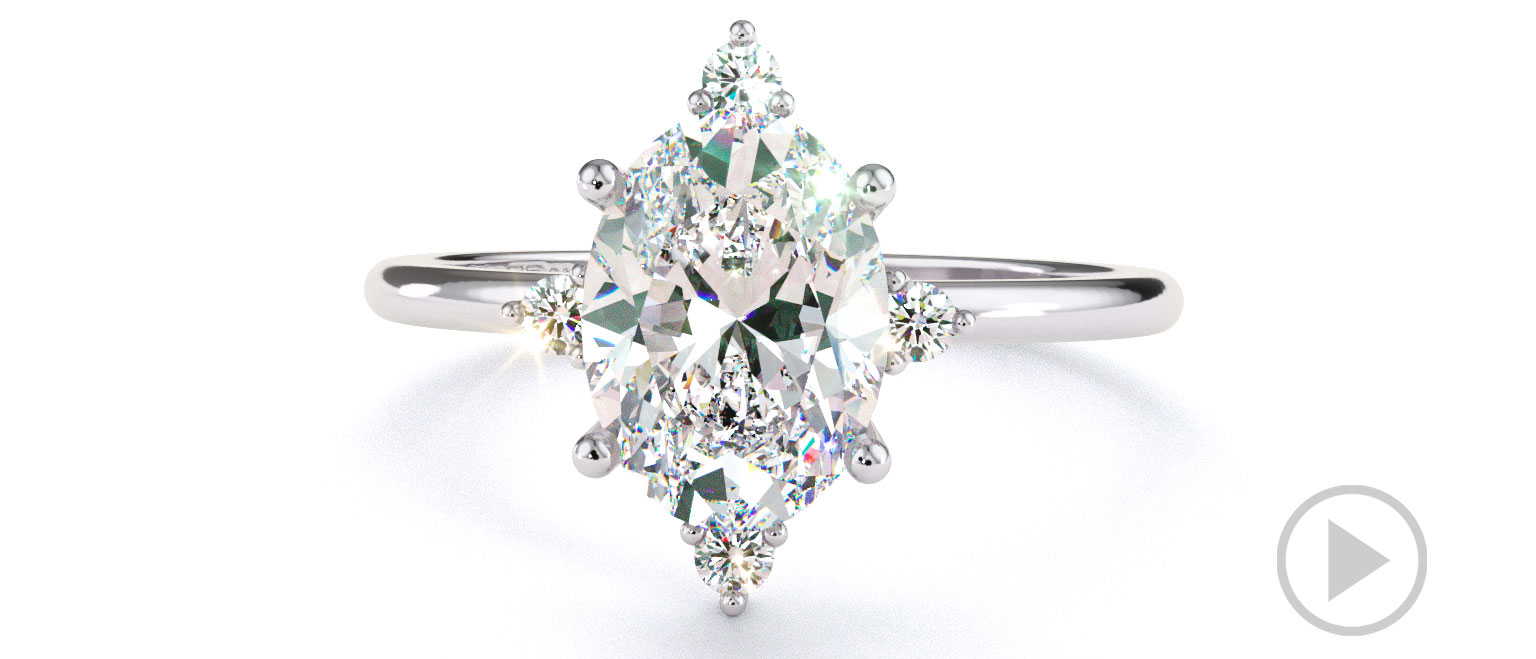 Sutherland Sparkle Lab Grown Diamond Engagement Ring White Gold top video
