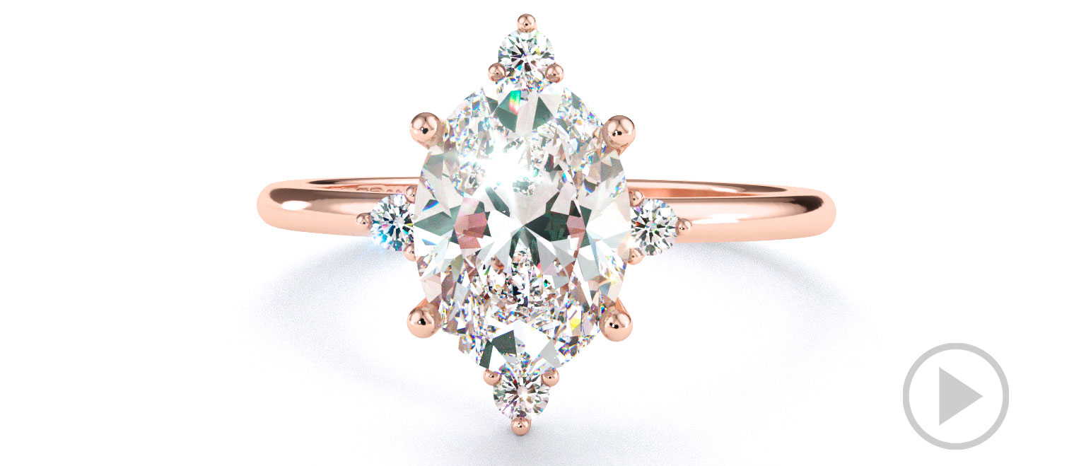 Sutherland Sparkle Natural Diamond Engagement Ring Rose Gold top video