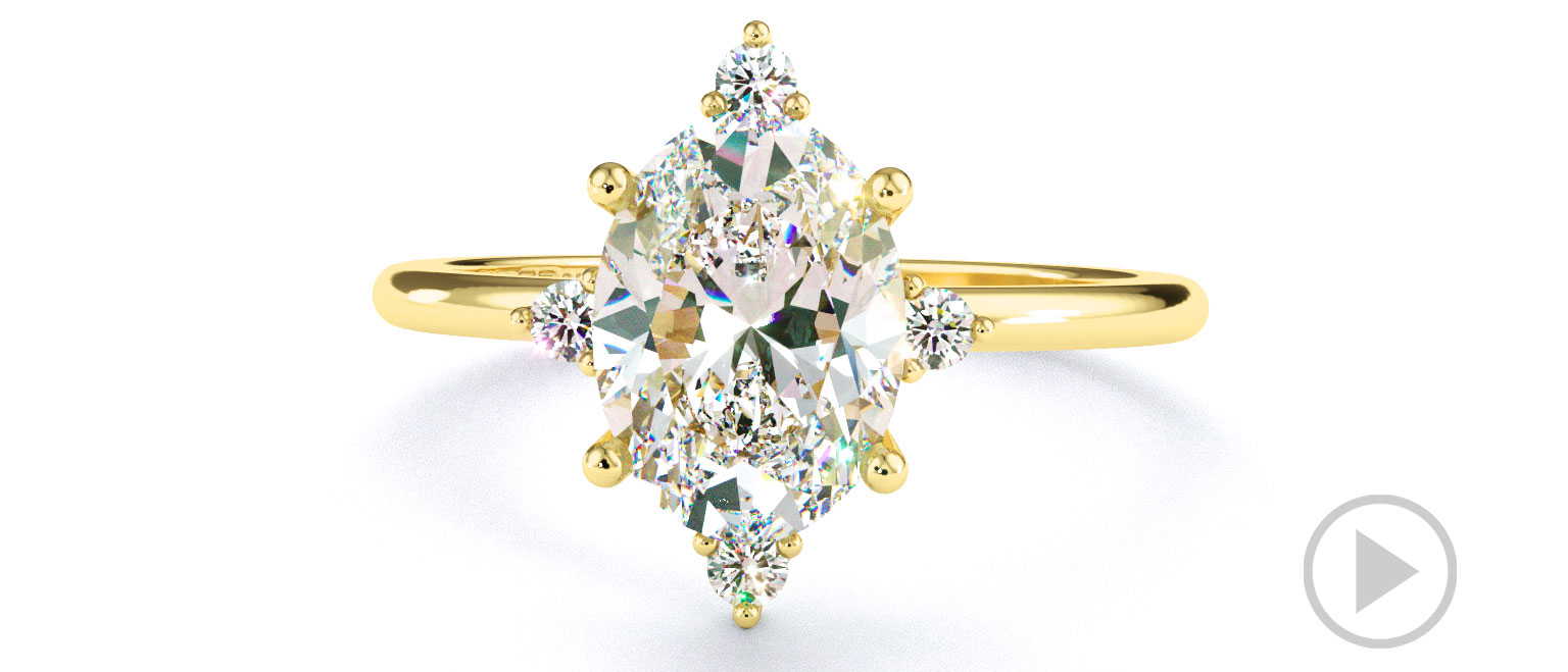 Sutherland Sparkle Natural Diamond Engagement Ring Yellow Gold top video