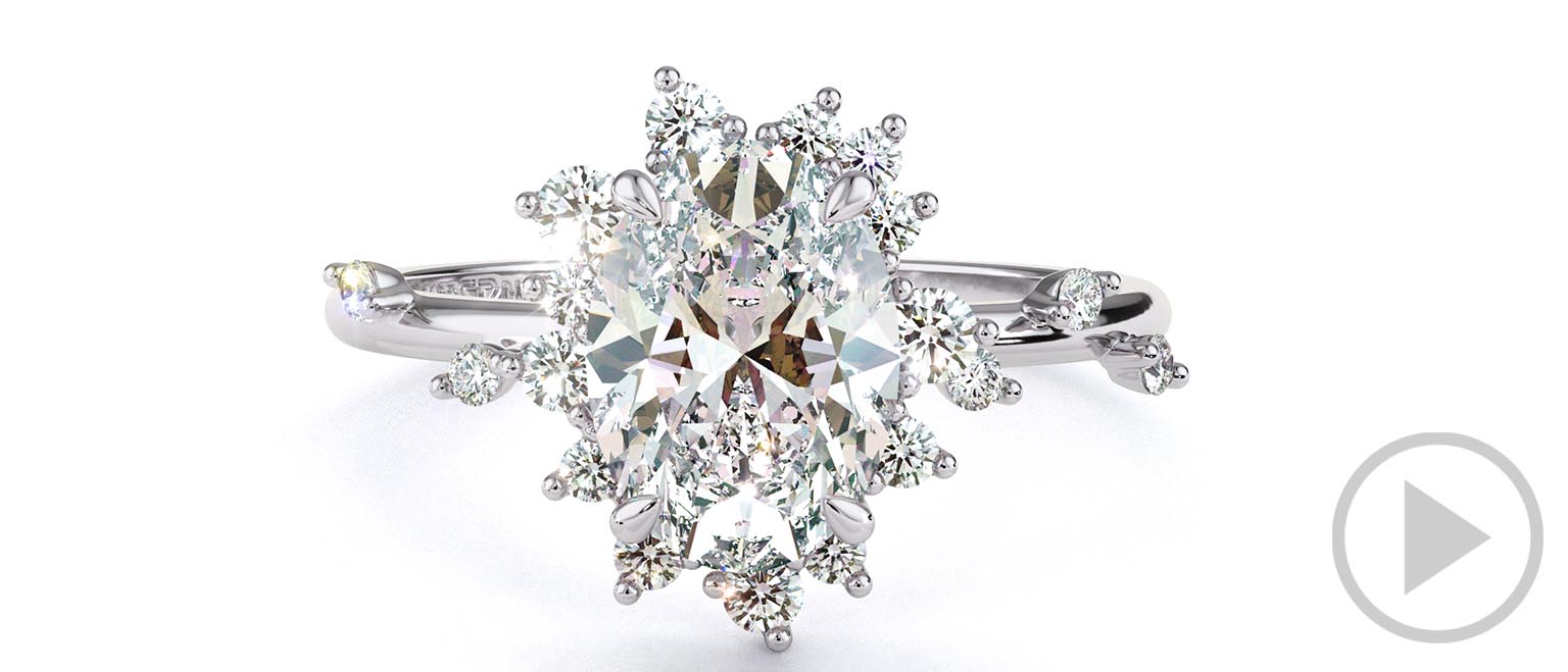 Karoo Starlight Natural Diamond Engagement Ring White Gold top video