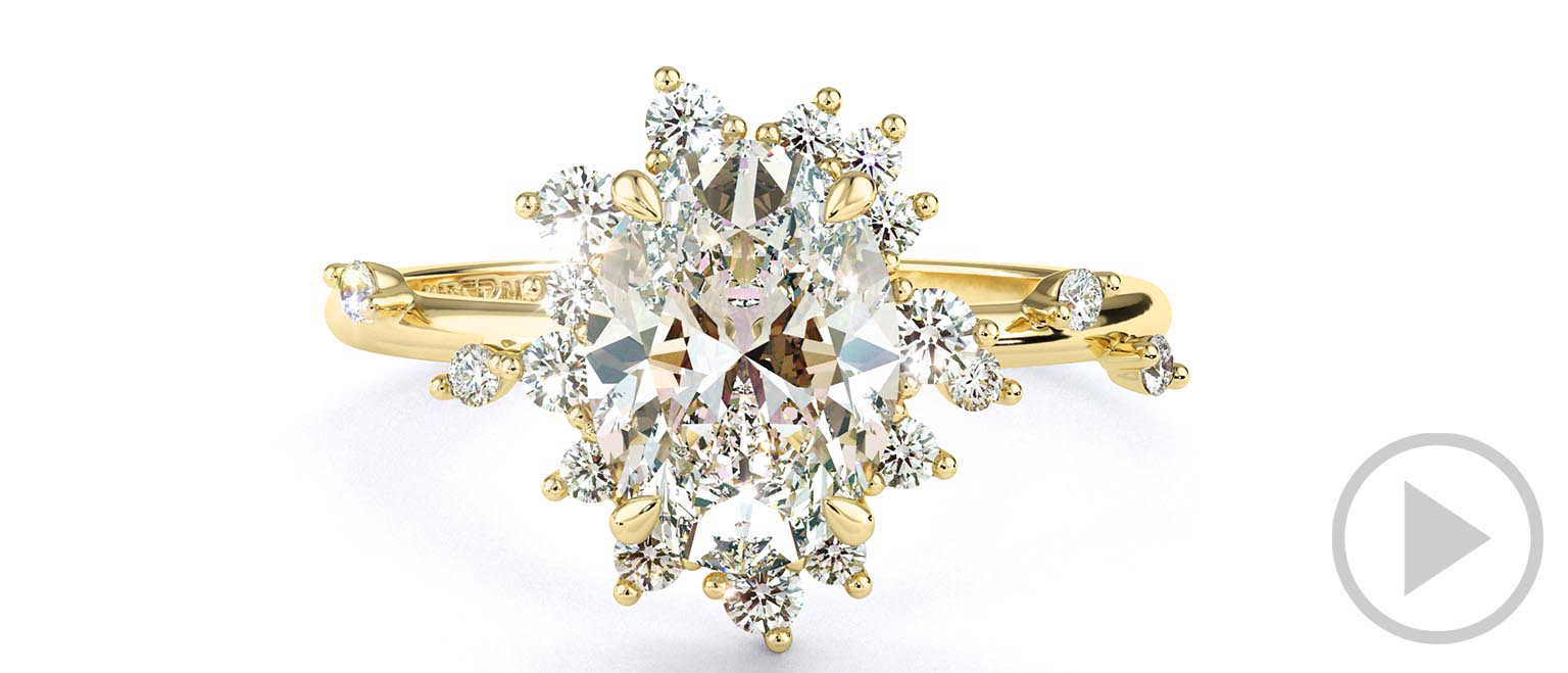 Karoo Starlight Natural Diamond Engagement Ring Yellow Gold top video
