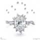 karoo starlight lab grown diamond engagement ring white gold with 18k white gold metal and oval shape diamond